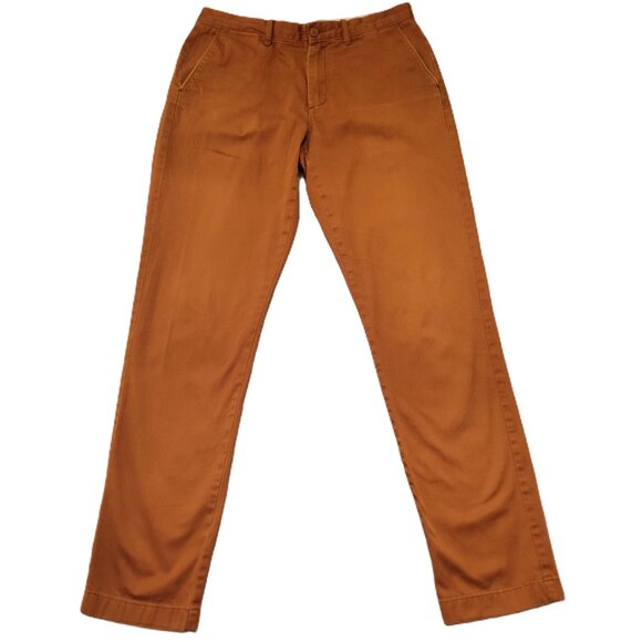 J.Crew Stretch Preppy Casual Men's Pants Size 34x36 Rust Brown - Picture 1 of 5
